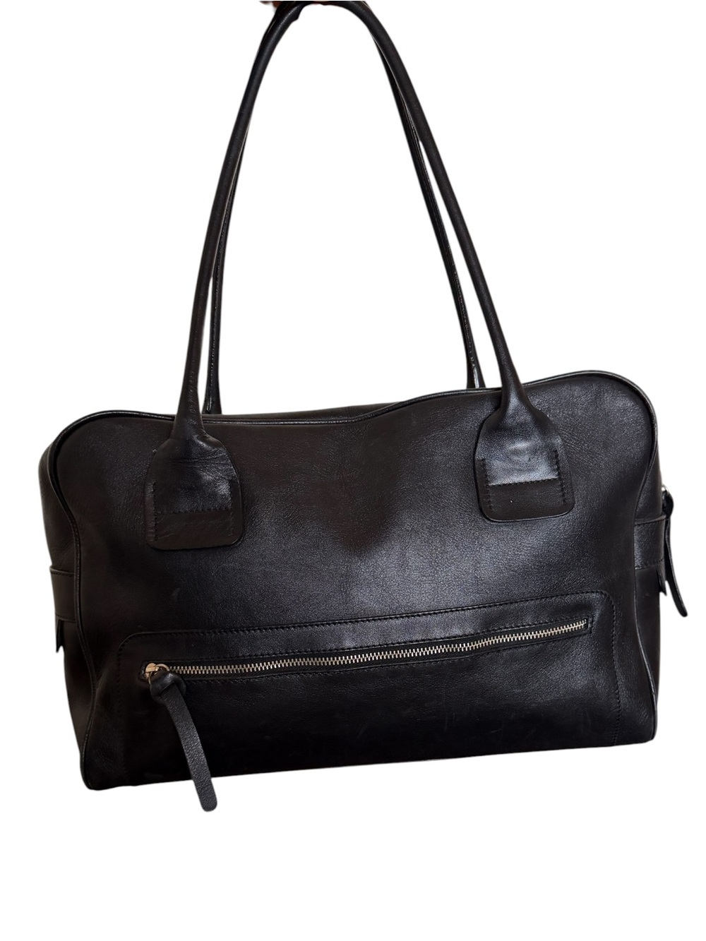 Hogan Leather Original Pan am Black Bag